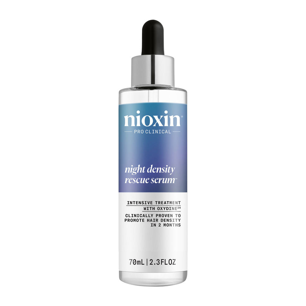70 ml clear overnight scalp serum bottle with dropper, lightweight formula