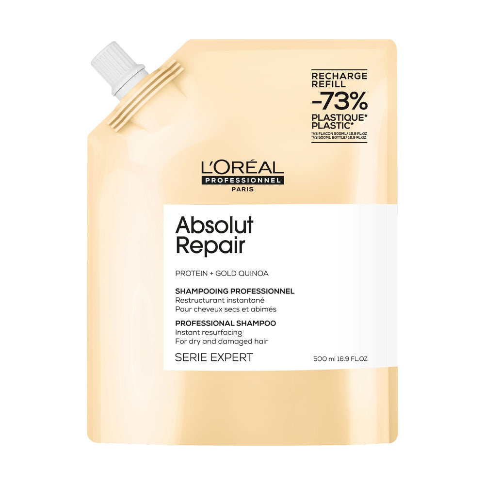 500 ml sulphate‑free bond repair shampoo bottle, refill‑ready packaging