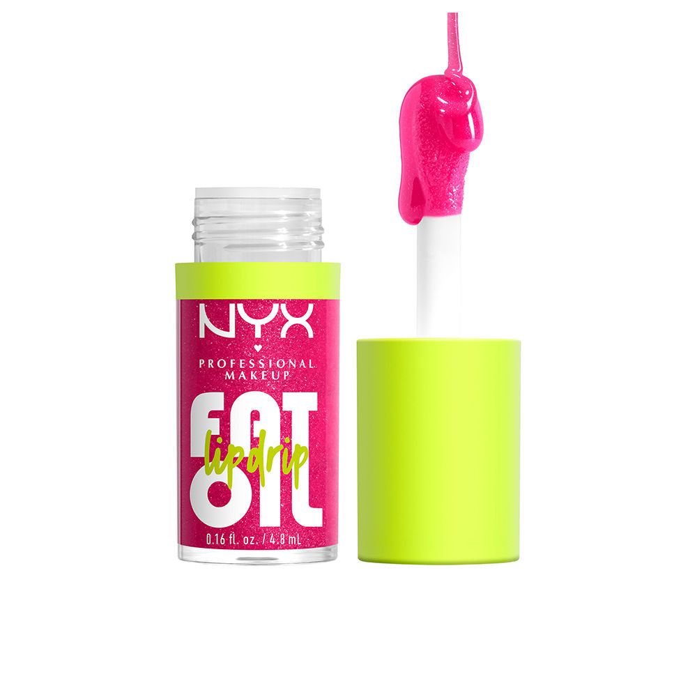 Clear glossy lip oil in slim tube with wand, 4.8 ml, rose oil formula