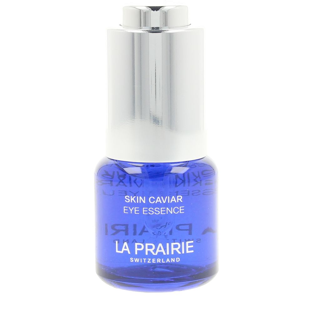 La Prairie caviar eye treatment in a sleek dispenser, moisturizing and firming