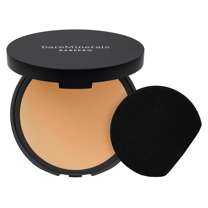 Round pressed compact powder in neutral shade, mattified finish, 8 g