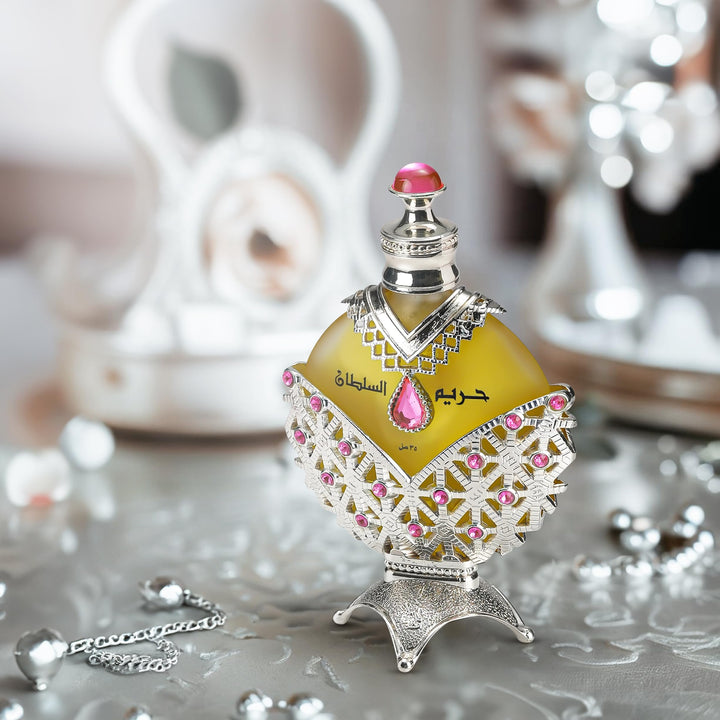 35 ml silver-hued perfume oil bottle, aromatic oriental fragrance for Women