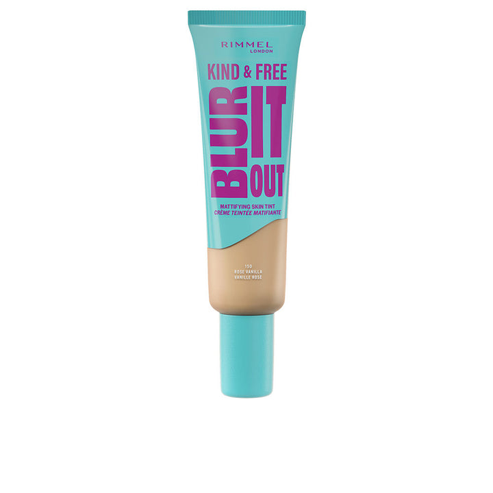 30 ml tube of mattifying liquid foundation in shade Rose Vanilla with recycled packaging