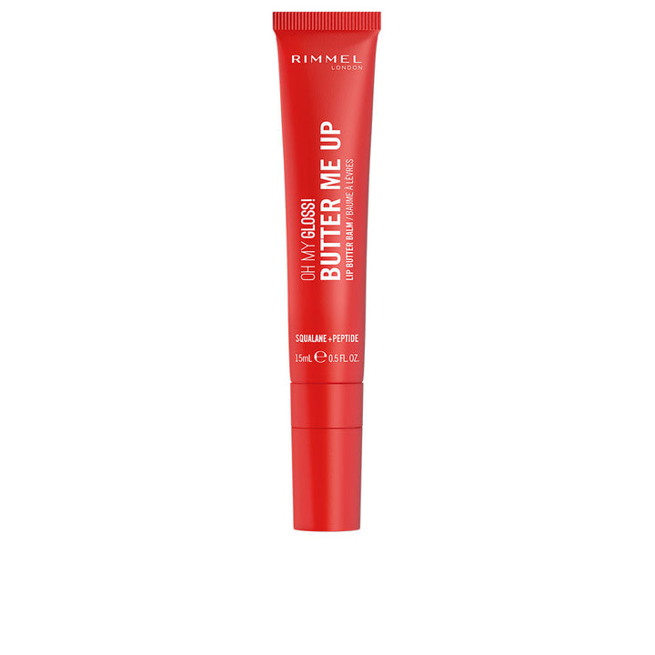 Tube of sheer red lip butter balm, glossy finish, 1 unit