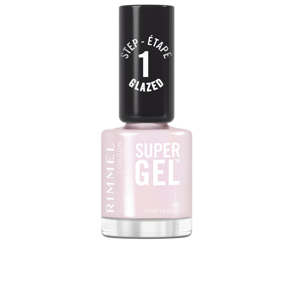 12 ml pink gel-effect nail polish bottle, high-shine finish
