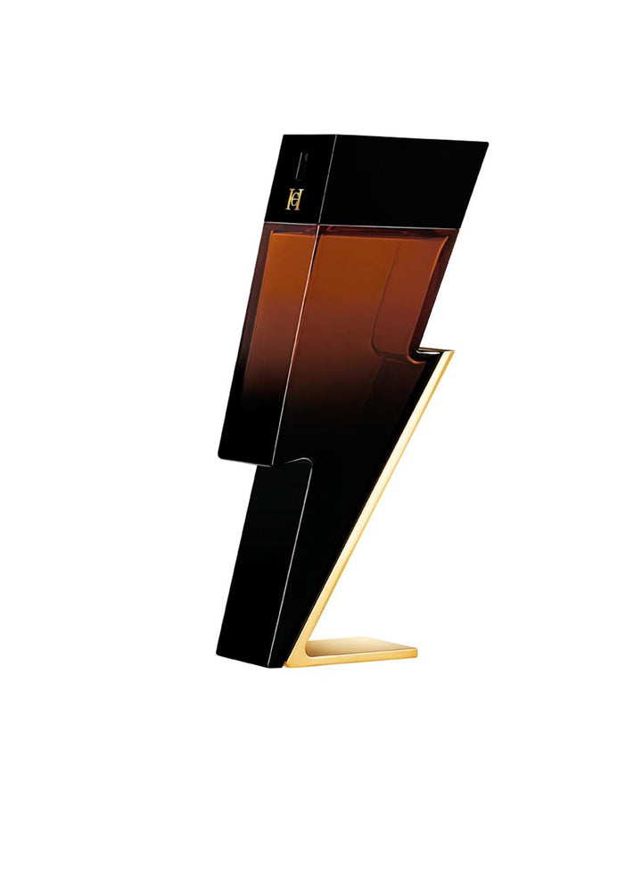 Brown lightning‑shaped 50 ml perfume bottle; sage, leather and cedar fragrance for Man