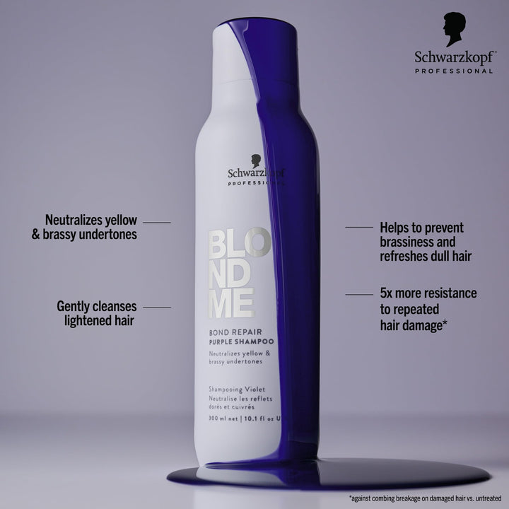 1,000 ml purple-tinted neutralising shampoo bottle for cool blonde hair