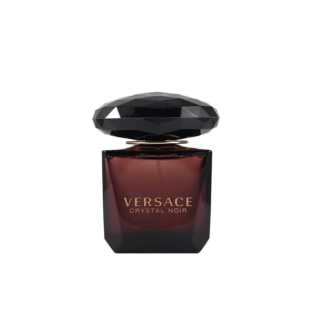 Crimson faceted perfume bottle with black cap, 30 ml, floral-oriental scent