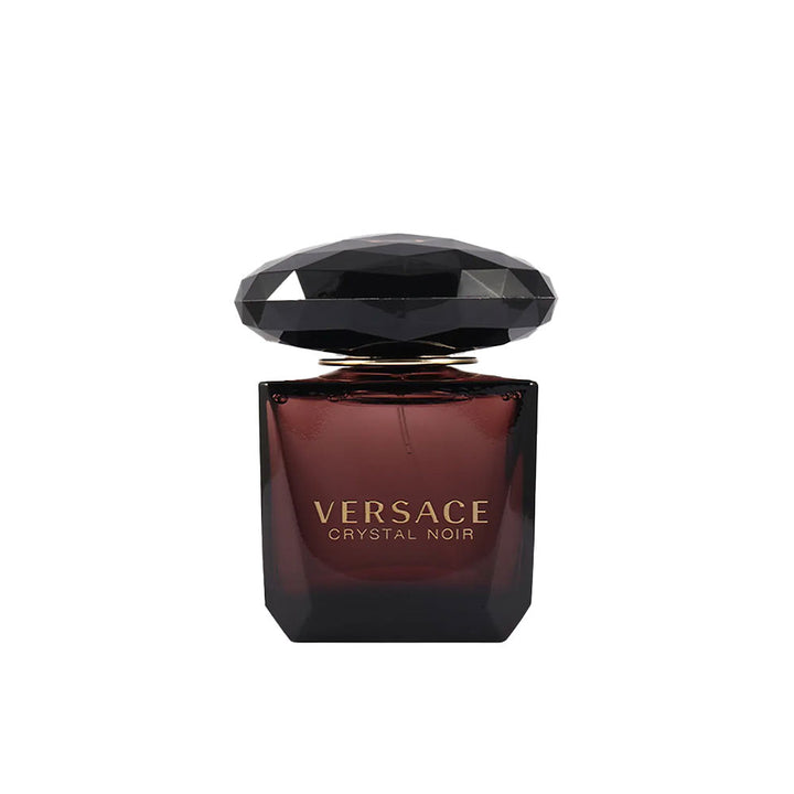Crimson faceted perfume bottle with black cap, 30 ml, floral-oriental scent