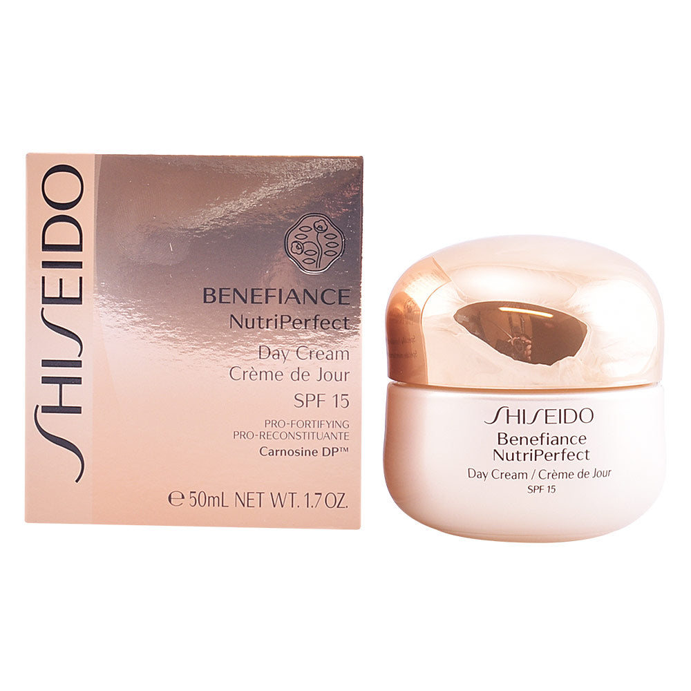 Shiseido BENEFIANCE NUTRIPERFECT Day Cream jar for mature skin, light texture