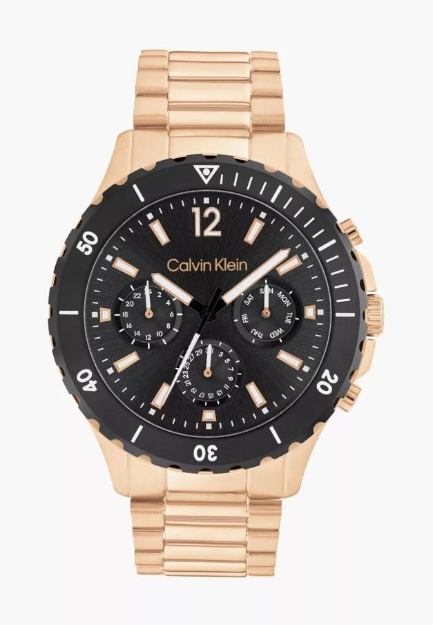 Rose Gold Precision Chronograph with Rotating Bezel