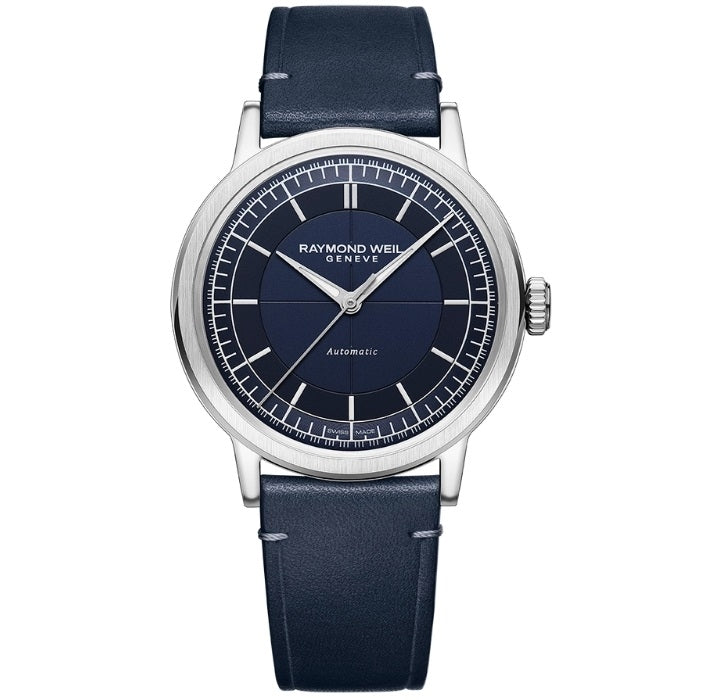 Elegance in Motion Navy Blue Automatic Dress Watch