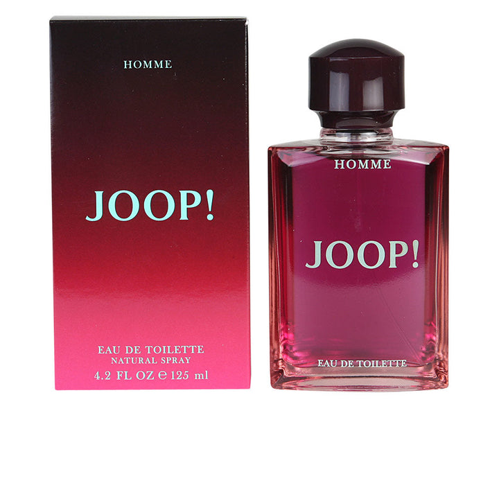 Minimalist rectangular eau de toilette bottle with deep rose liquid, 75 ml spray