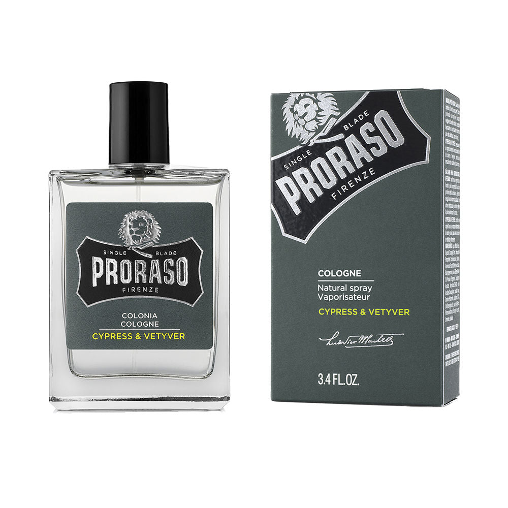 100 ml glass bottle of Cypress &amp; Vetyver eau de cologne, fresh woody scent for Man