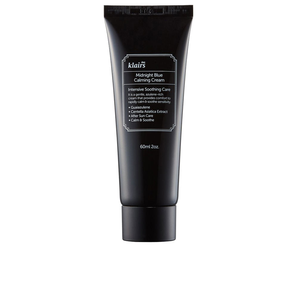 60 ml blue jar of rich night cream for calming and repair, peptides and botanical extracts