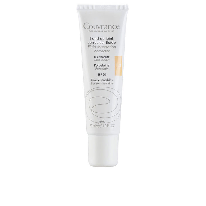 30 ml bottle of natural-toned fluid foundation, SPF 20, fragrance-free