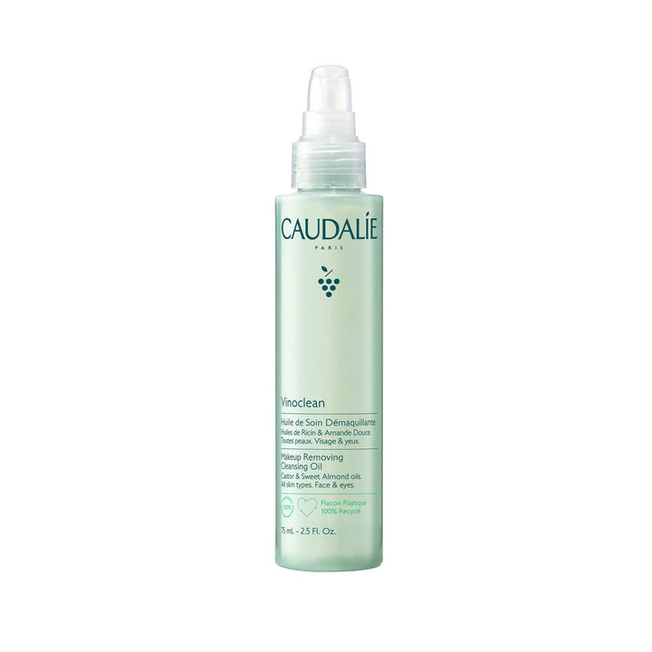 75 ml bottle of plant oil cleanser with pump, vegan oil-to-milk formula
