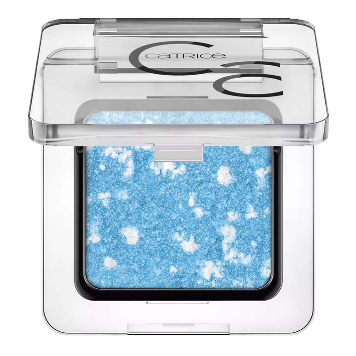 Compact single powder eye shadow in blooming blue, 2.4 g, satin-to-metal finish