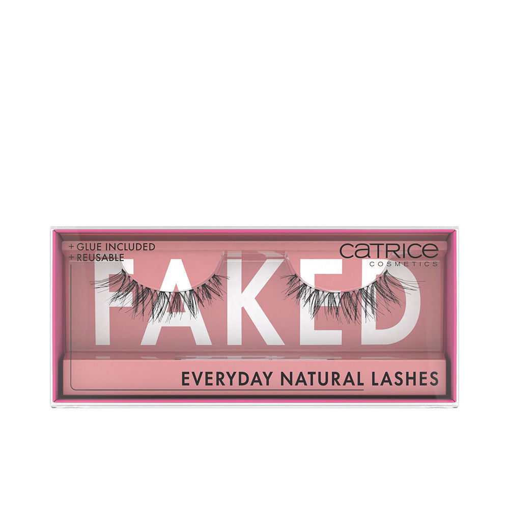 Catrice lightweight black faux eyelashes with thin band, varying lengths, reusable in compact case