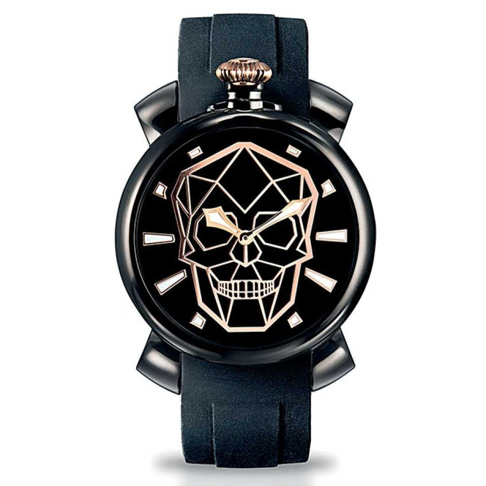 Bold 46mm Black IP Stainless Steel Timepiece