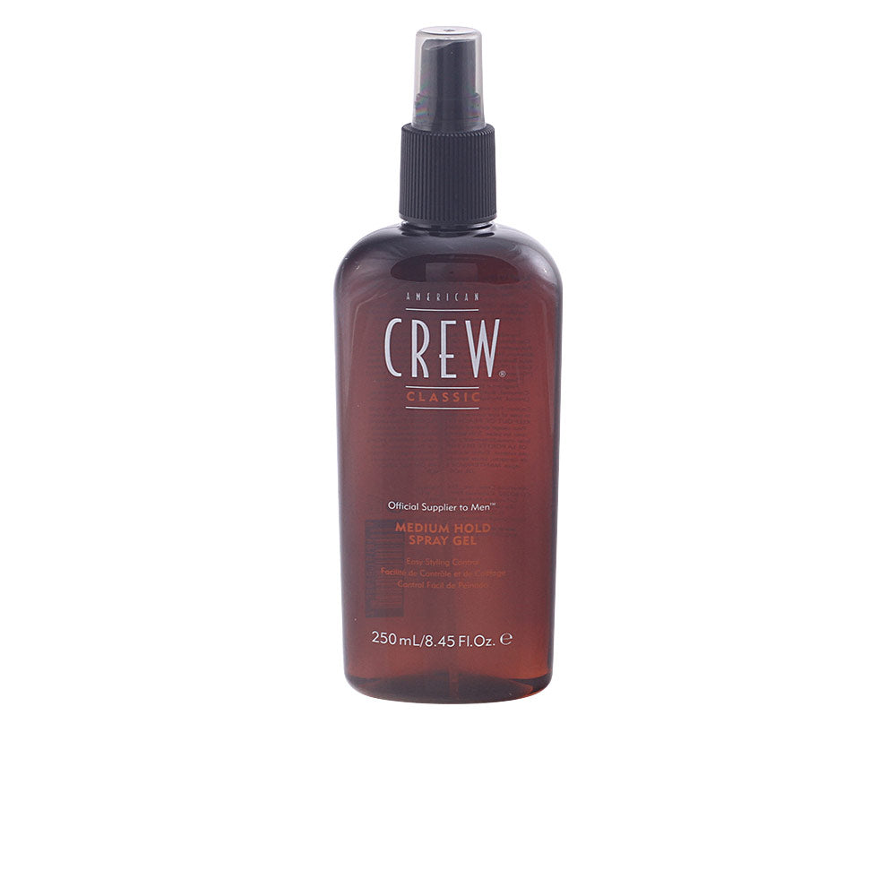 250 ml spray gel bottle, medium-hold styling, botanicals highlighted