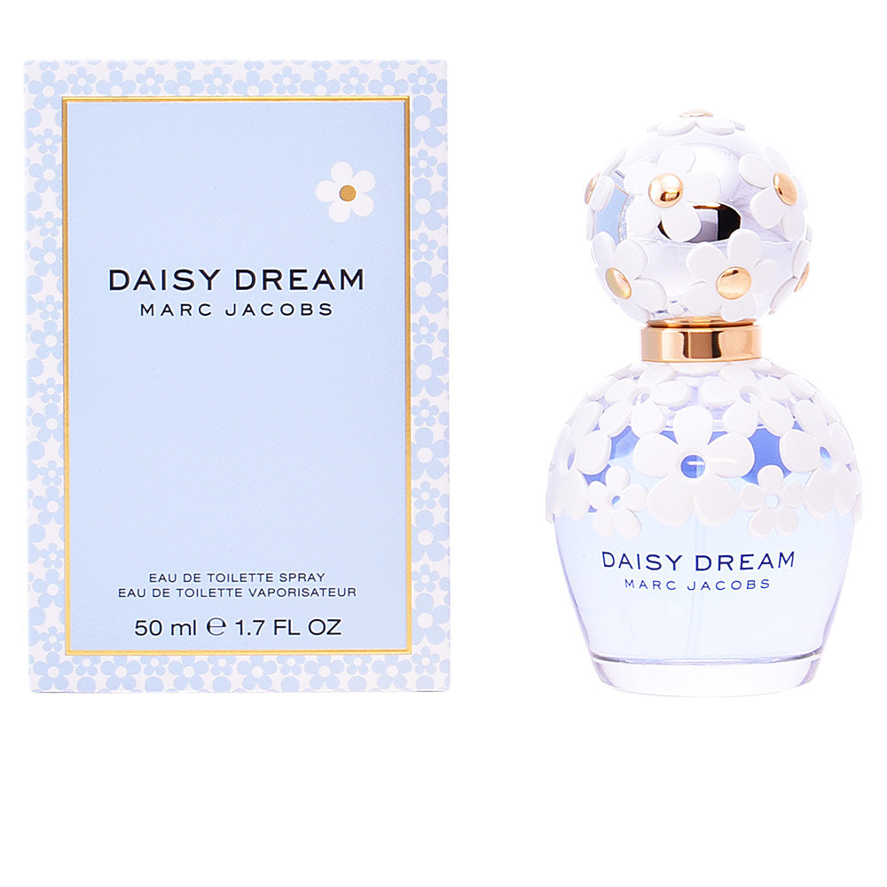 50 ml decorative blue bottle with white daisy motifs, Eau de Toilette spray for Women