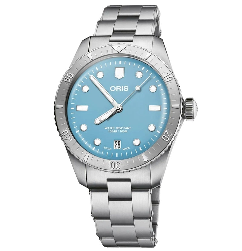 Oris Silver Stainless Steel Diver's Watch
