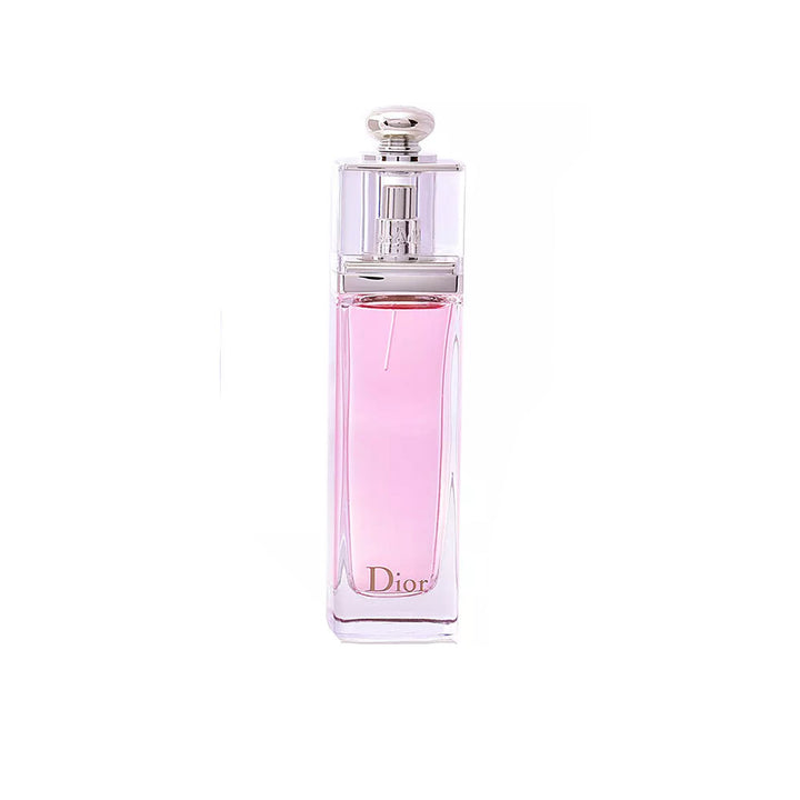 Pink crystal Dior Addict Eau Fraîche bottle reflecting light