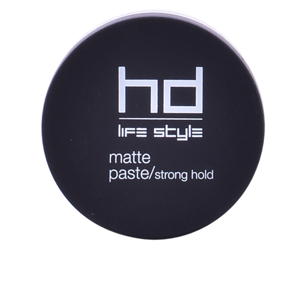 50 ml matte styling paste jar, neutral label, compact travel size
