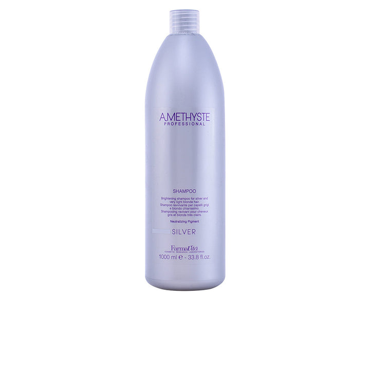 Large 1,000 ml violet-toning silver shampoo bottle for blond and grey hair