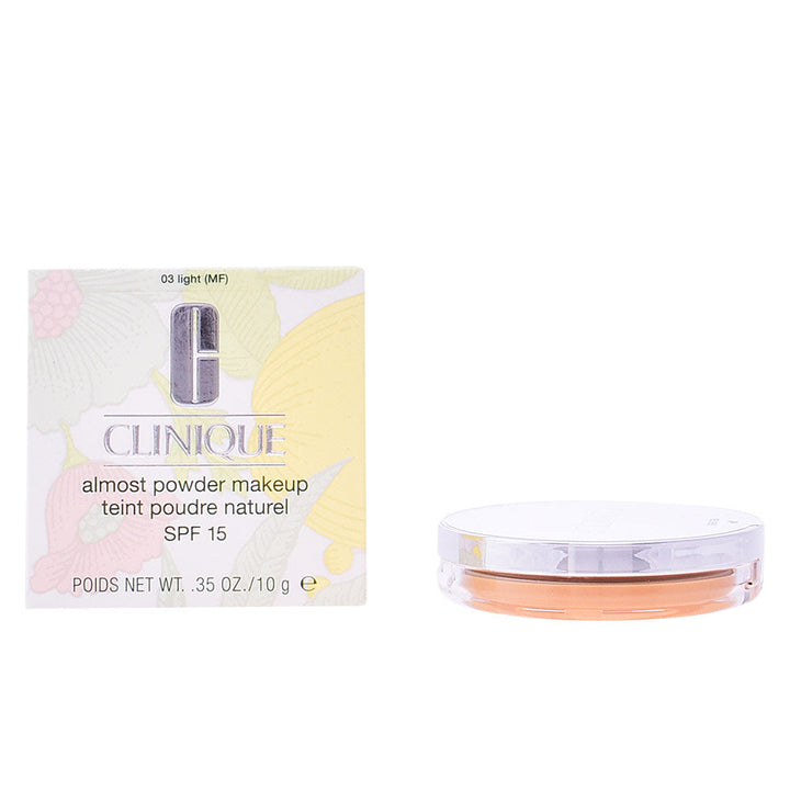 Compact Clinique Almost Powder Makeup with mini brush and neutral powder shade