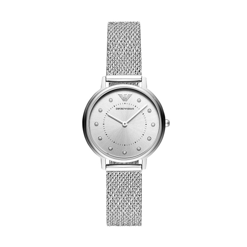 Emporio Armani Silver Mesh Analog Watch
