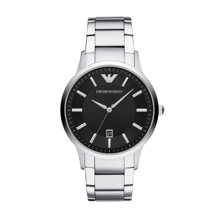 Timeless Silver and Black Stainless Steel Classic