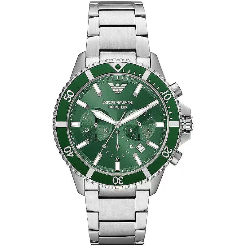 Emporio Armani Silver Chronograph Watch