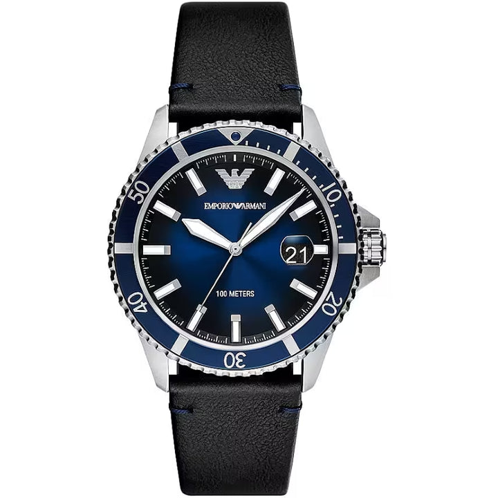 Emporio Armani Diver’s Watch in Blue Steel