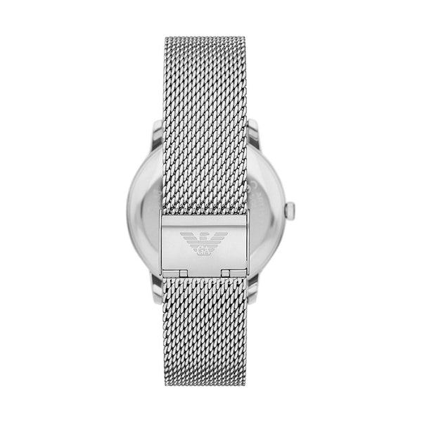 Emporio Armani Silver Green Mesh Watch