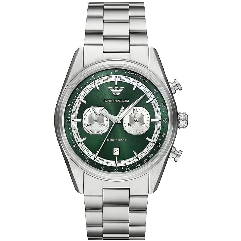 Emporio Armani Silver Chronograph Watch