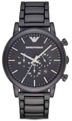 Sleek Chronograph in Matte Black Stainless Steel