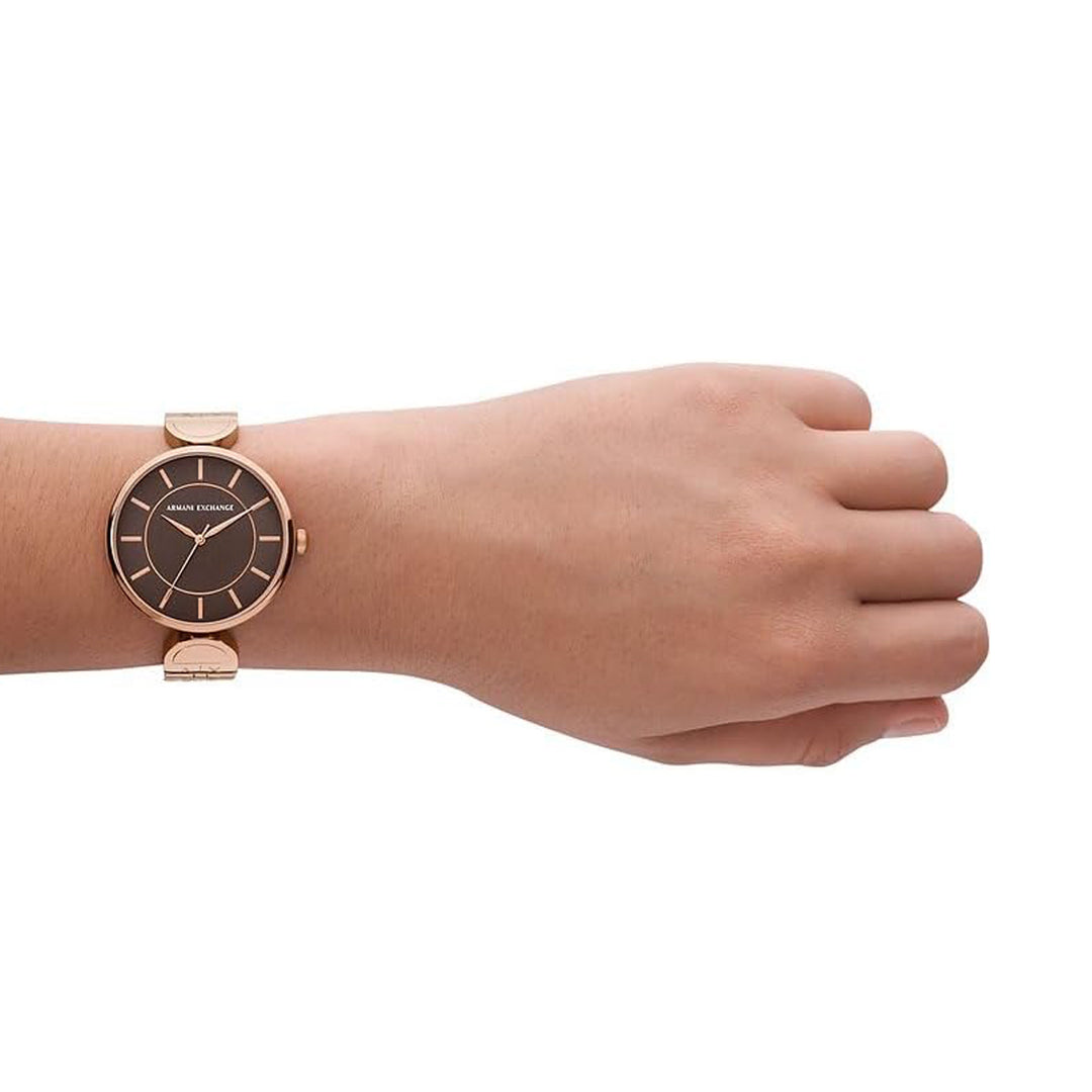 Timeless Rose Gold Elegance with Brown Accents