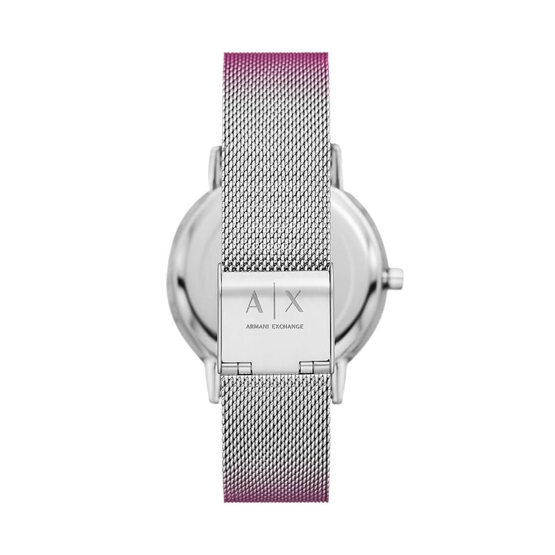 Timeless Silver and Magenta Mesh Elegance