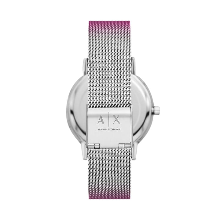 Timeless Silver and Magenta Mesh Elegance