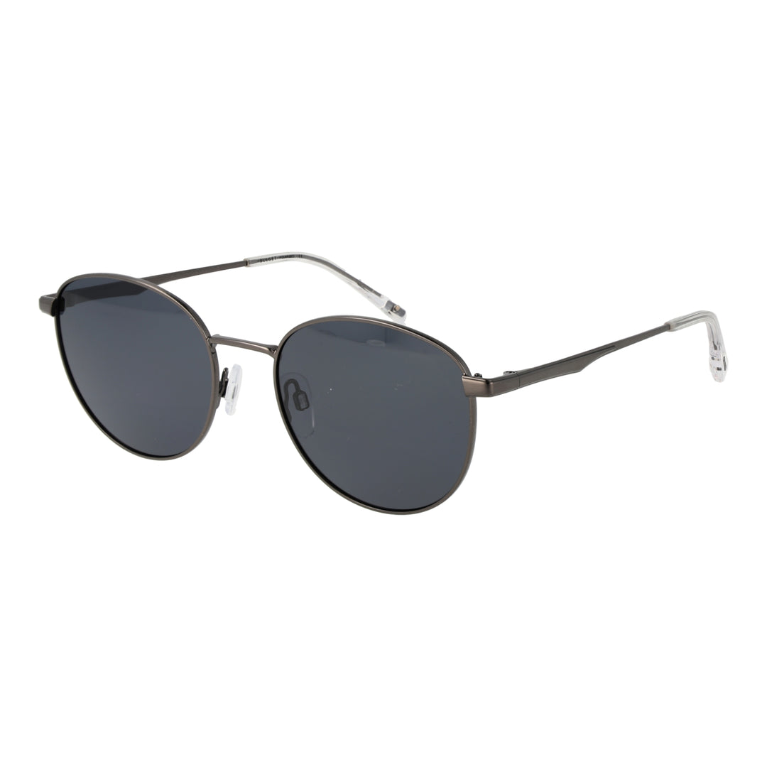 Timeless Gunmetal Round Sunglasses with Dark Gray Lenses