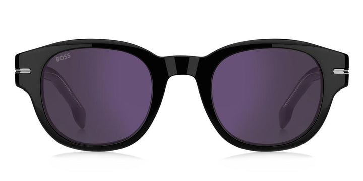 Timeless Black Frame with Dark Purple Lens Elegance