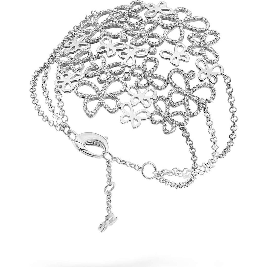 Radiant Crystal-Embellished Silver Bracelet