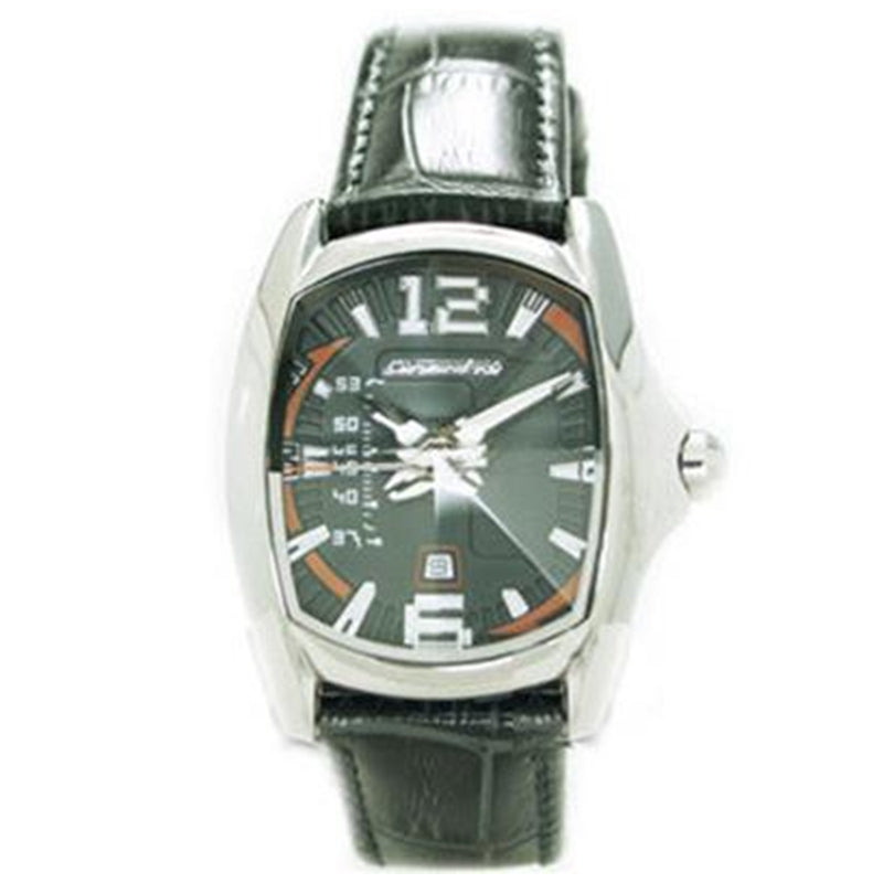 Chronoforce Precision Black Leather Chronograph
