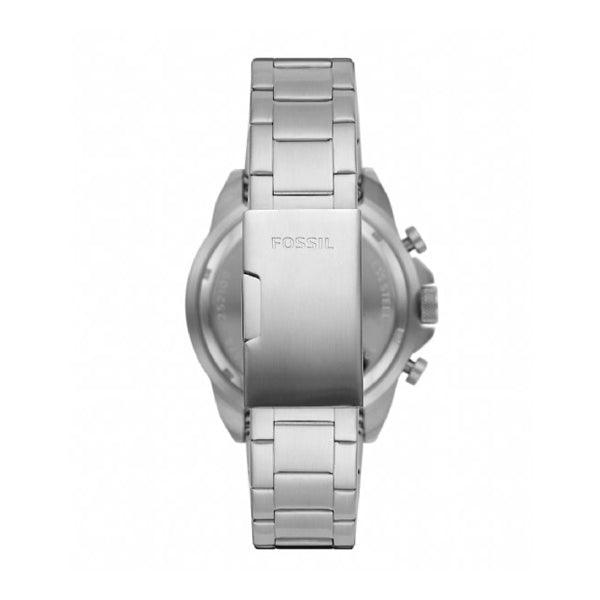 Fossil Chronograph Watch in Silver & Brown