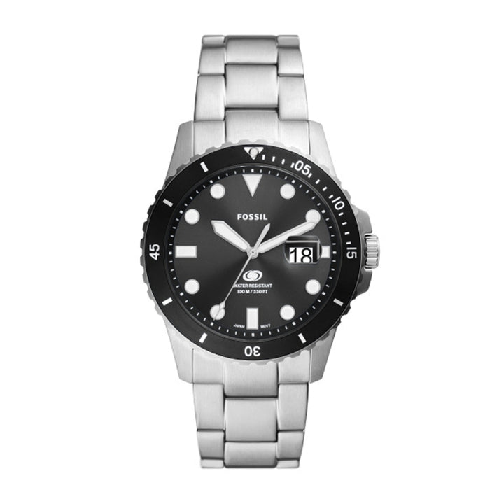 Fossil Diver's Watch in Silver & Black