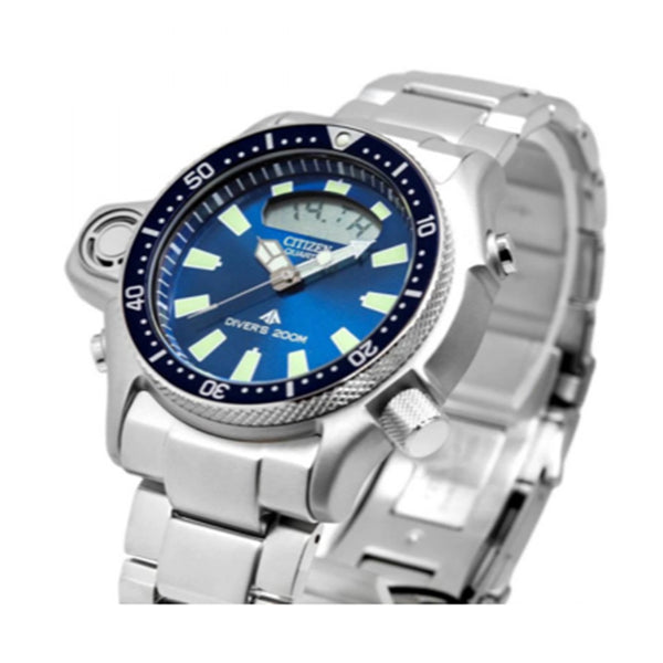 Precision Blue Dial Diver with Analog-Digital Display