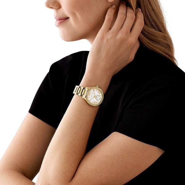 Michael Kors Gold-Tone Crystal Watch