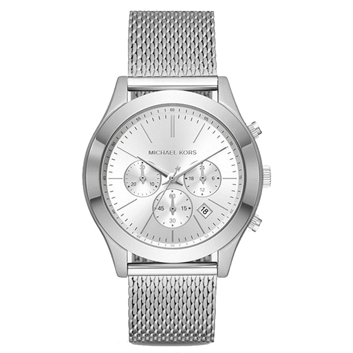 Michael Kors Silver Chronograph Mesh Watch